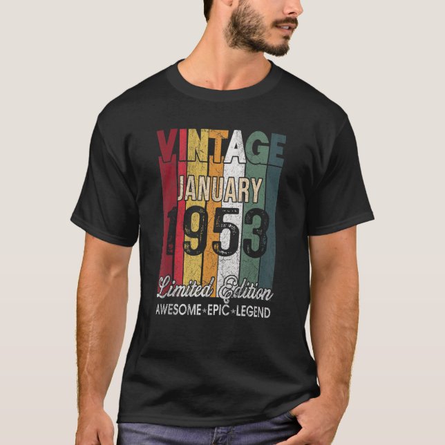 Camiseta 70 Aniversario Enero 1953 70 años (Anverso)