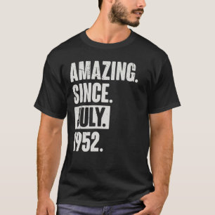 Camiseta 70 años 70 cumpleaños asombroso desde julio de 199
