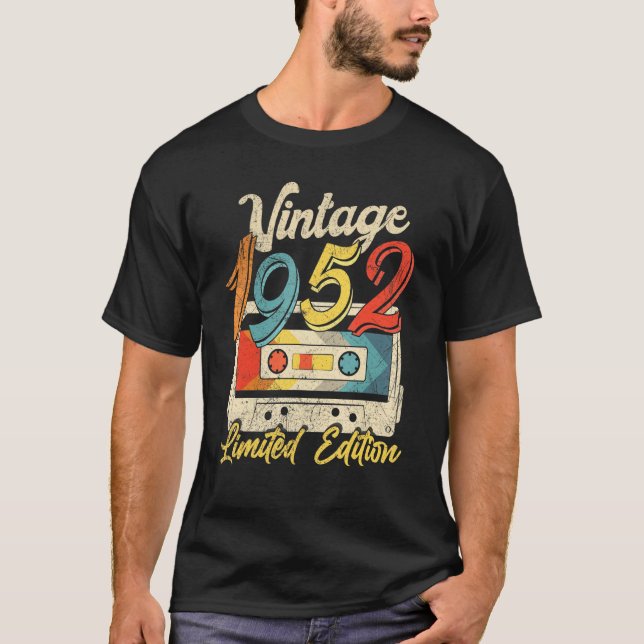 Camiseta 70 años de antigüedad Vieja Cinta de Cassette Retr (Anverso)