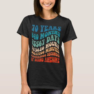 Camiseta 70 años de edad 70 cumpleaños Guay Vintage Retro 8