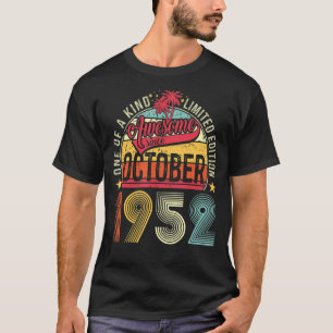 Camiseta 70 años de edad alucinante octubre 1952 70º cumple