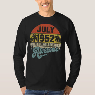 Camiseta 70 años de edad asombrosa desde abril de 1952 70º