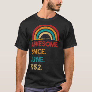 Camiseta 70 años de edad asombrosa desde junio de 1952 70º 