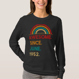 Camiseta 70 años de edad asombrosa desde junio de 1952 70º 