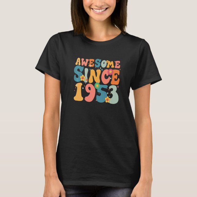 Camiseta 70 años de edad increíble desde 1953 70º Chica de  (Anverso)