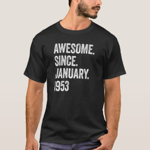Camiseta 70 años de edad increíble desde enero de 1953 70º