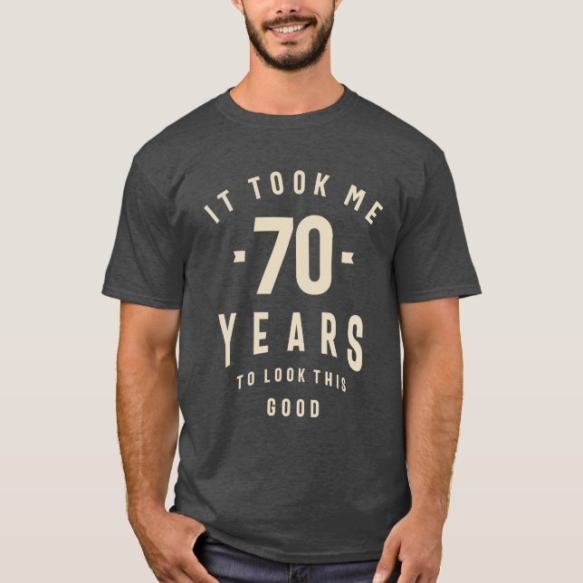 Camiseta 70 años de estilo inmaduro - 70 años (Anverso)