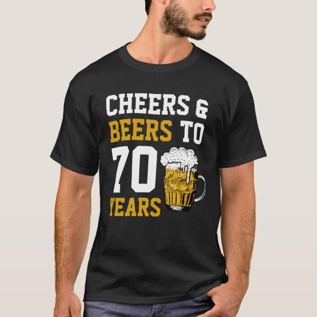 Camiseta 70 años de júbilo y cerveza a 70 años (Anverso)