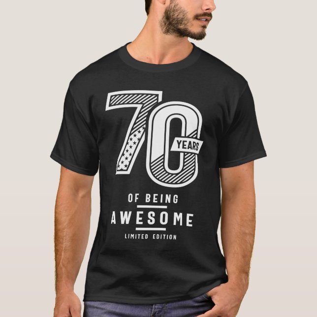Camiseta 70 años de ser asombroso - 70 cumpleaños (Anverso)