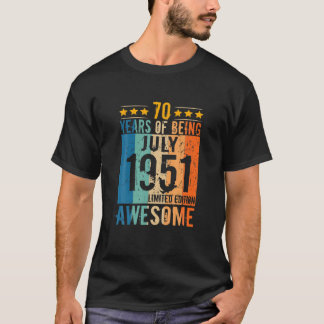 Camiseta 70 Años De Ser Hombres Mujeres Vintage Nacidas En