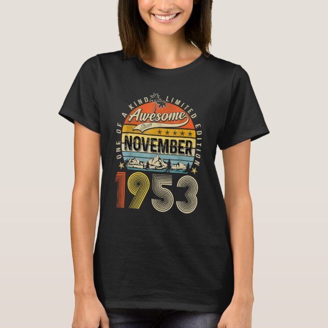 Camiseta 70 años increíbles desde noviembre de 1953 (Anverso)
