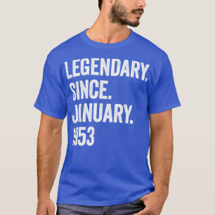 Camiseta 70 años legendarios desde enero de 1953 70º nacimi