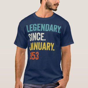 Camiseta 70 años legendarios desde enero de 1953 70º nacimi