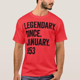 Camiseta 70 años legendarios desde enero de 1953 70º nacimi