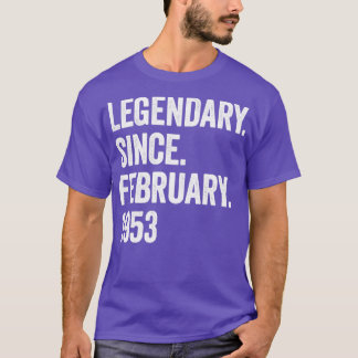 Camiseta 70 años legendarios desde febrero de 1953 70º naci