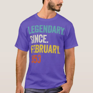 Camiseta 70 años legendarios desde febrero de 1953 70º naci