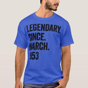Camiseta 70 años legendarios desde marzo de 1953 70º cumple