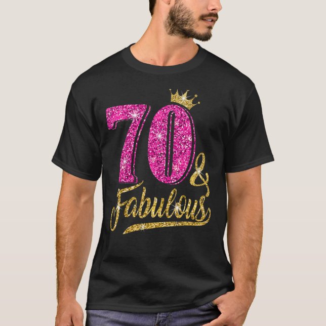 Camiseta 70 años y fabuloso 70 años Reina Cro (Anverso)