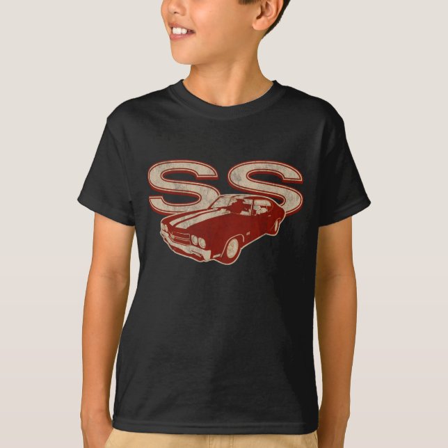 Camiseta 70 Chevelle SS apenaron rojo oscuro (Anverso)