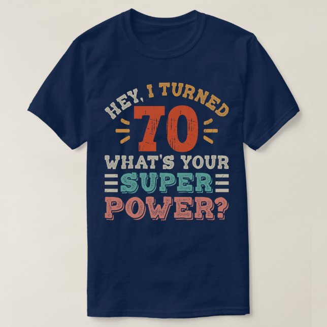 Camiseta 70 cumpleaños (Diseño del anverso)