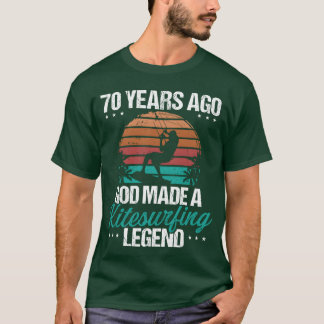 Camiseta 70 Cumpleaños Kitesurf Leyenda Kiteboard 70 Años 