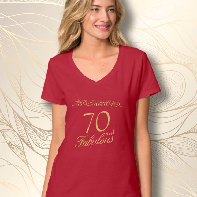 Camiseta 70 Fabuloso ornamento 70 cumpleaños invitado de ho (Subido por el creador)