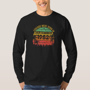 Camiseta 70 leyendas de años nacieron en septiembre de 1952