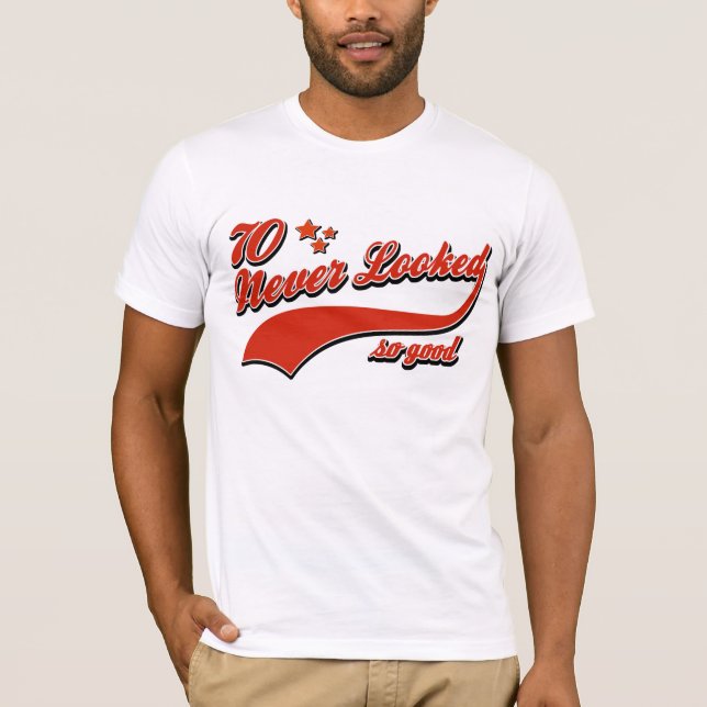 Camiseta 70 nunca parecidos tan buenos (Anverso)