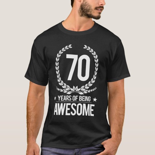 camiseta personalizada 70 anos