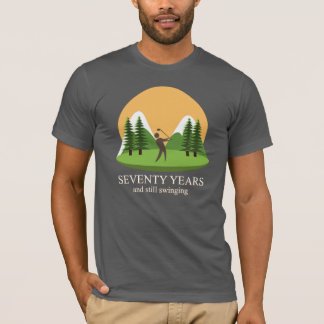 Camiseta 70.o Cumpleaños setenta años y golf todavía de