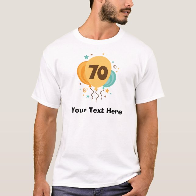 Camiseta 70.o Idea del regalo de la fiesta de cumpleaños (Anverso)