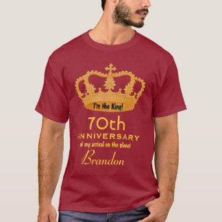 Camiseta 70.o Rey FUNNY del cumpleaños del aniversario