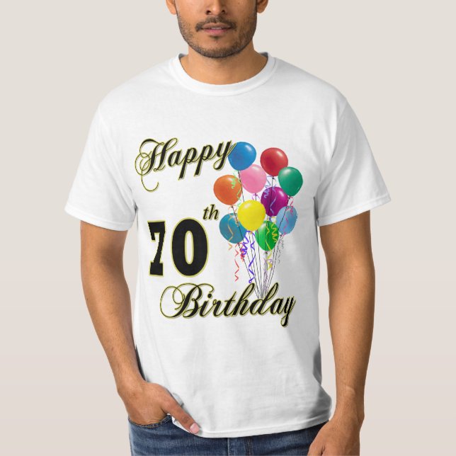 Camiseta 70.os regalos de cumpleaños y ropa felices del (Anverso)