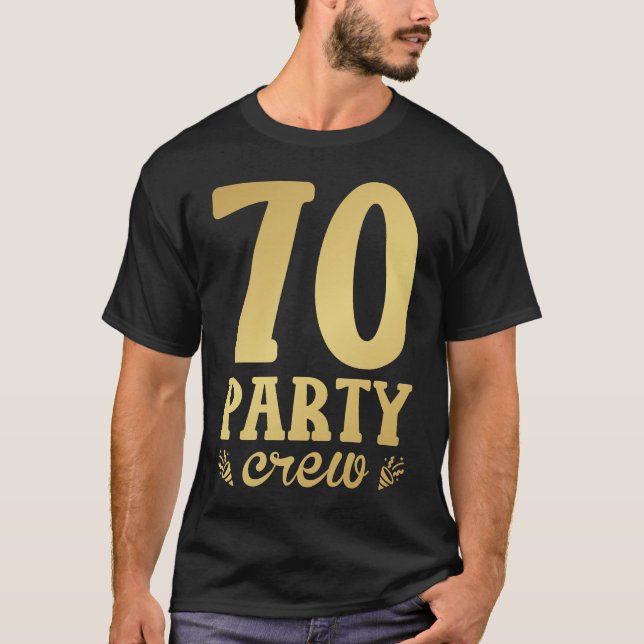 Camiseta 70 tripulantes Fiestas 70 hombres de cumpleaños (Anverso)