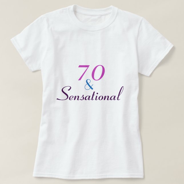 Camiseta 70 y 70 años sensacionalistas (Diseño del anverso)