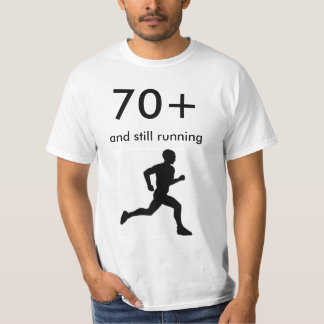 Camiseta 70+ y todavía corriendo