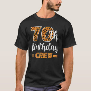 Camiseta 70 Years Old Birthday Leopard Print 70th Birthday