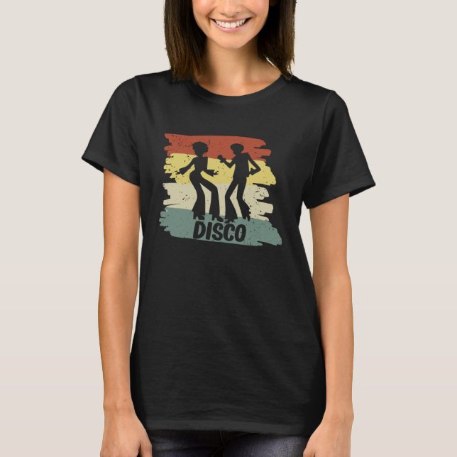Camiseta 70s Disco Themed Vintage Retro Dancing (Anverso)