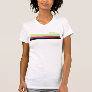 Camiseta 70s raya Nueva York: Amarillo, azul, rojo, negro