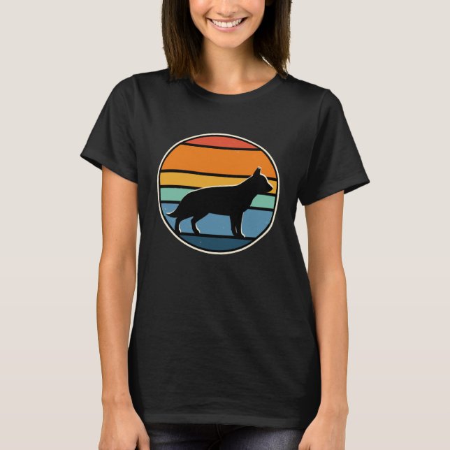 Camiseta 70s Retro Vintage German Shepherd (Anverso)