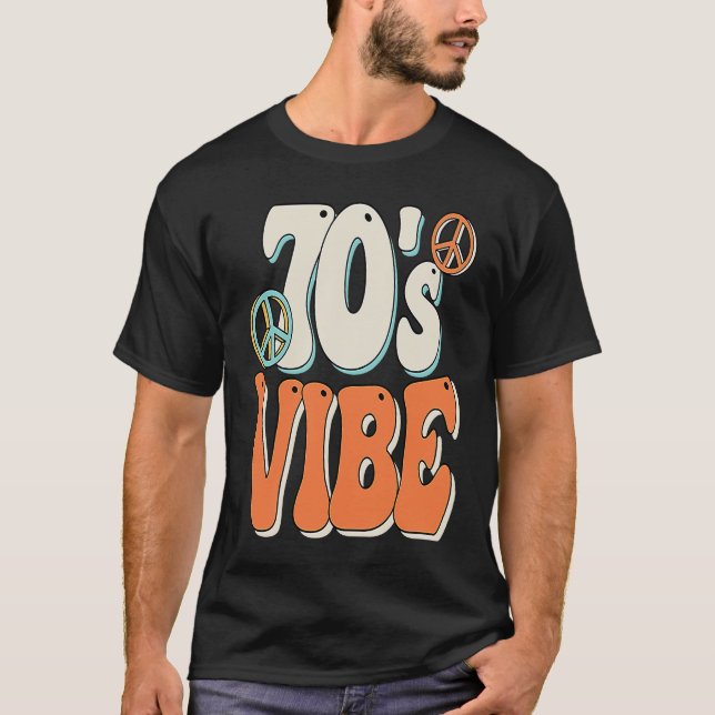 Camiseta 70s Vibe 70s Costume Groovy Peace Hippie 70's Them (Anverso)