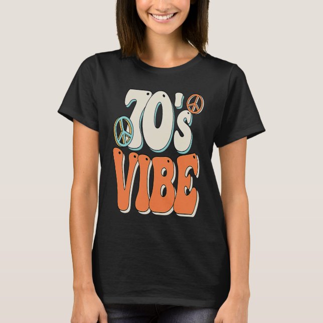 Camiseta 70s Vibe 70s Costume Groovy Peace Hippie 70's Them (Anverso)