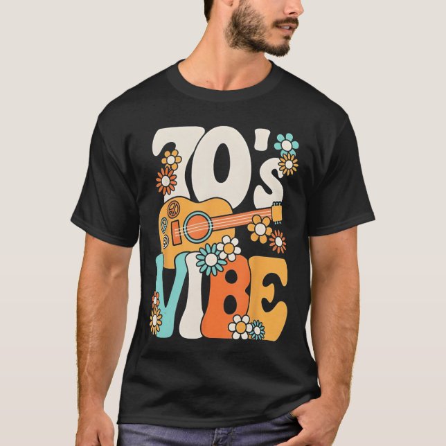 Camiseta 70s Vibe Funny 70s Retro Party Boho Hippie Peace S (Anverso)