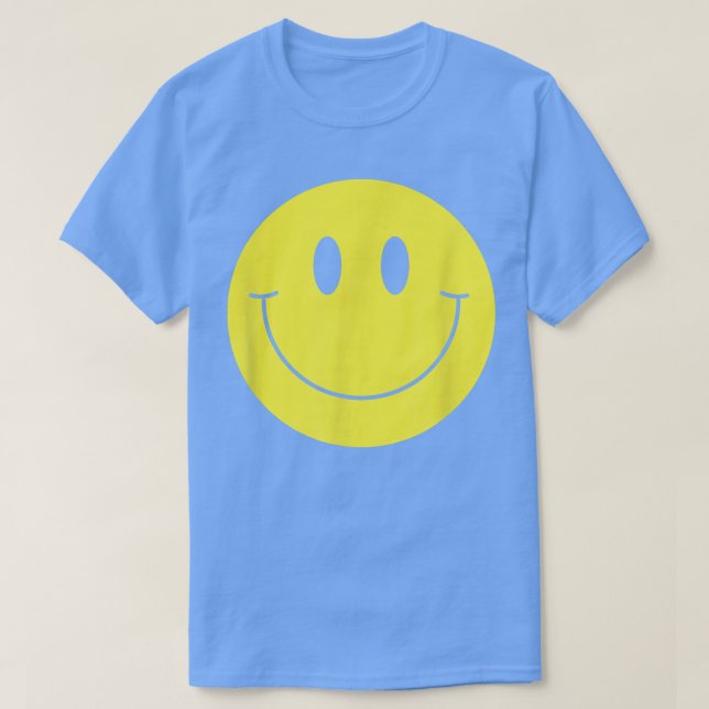 Camiseta 70s Yellow Smile FaceCute Happy Peace Smiling Face (Diseño del anverso)