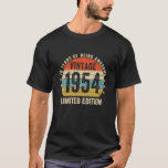 Camiseta 70th Birthday Gift Vintage 1954 Limited Edition 70<br><div class="desc">70.º regalo de cumpleaños Vintage 1954 Edición limitada Camisa de 70 años</div>