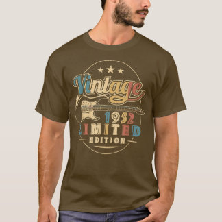 Camiseta 70th Birthday Gifts Guitar Lovers 1952 Edición 70