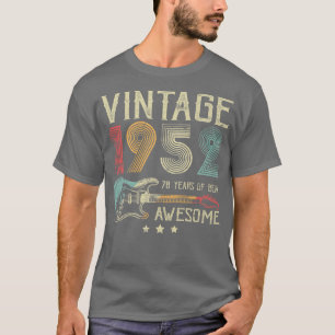 Camiseta 70th Birthday Womens Mens Vintage Awesome 1952 Gui