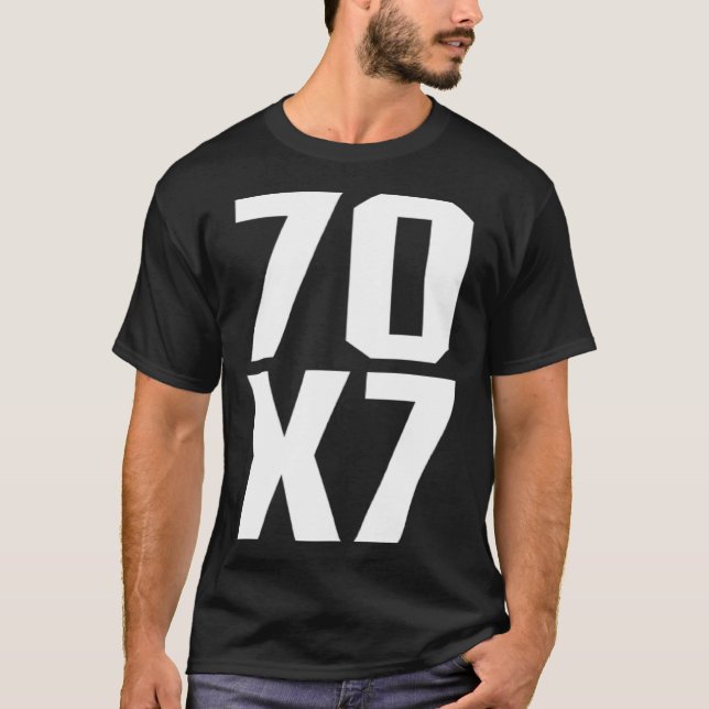 Camiseta 70X7 God s Eternal Forgiveness Christian Matthew 1 (Anverso)