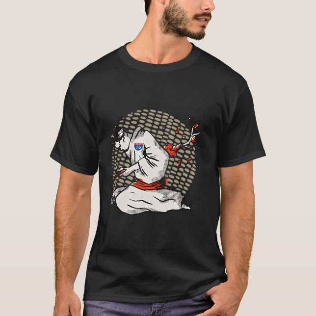 Camiseta 710 - Samurai Harakiri Imprimir en la parte poster (Anverso)