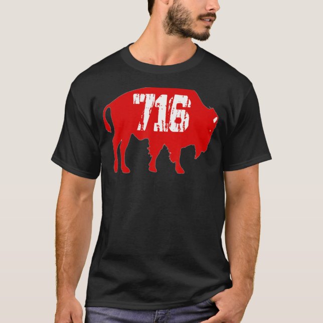 Camiseta 716 Código de área Buffalo Nueva York.BFLO WNY (Anverso)